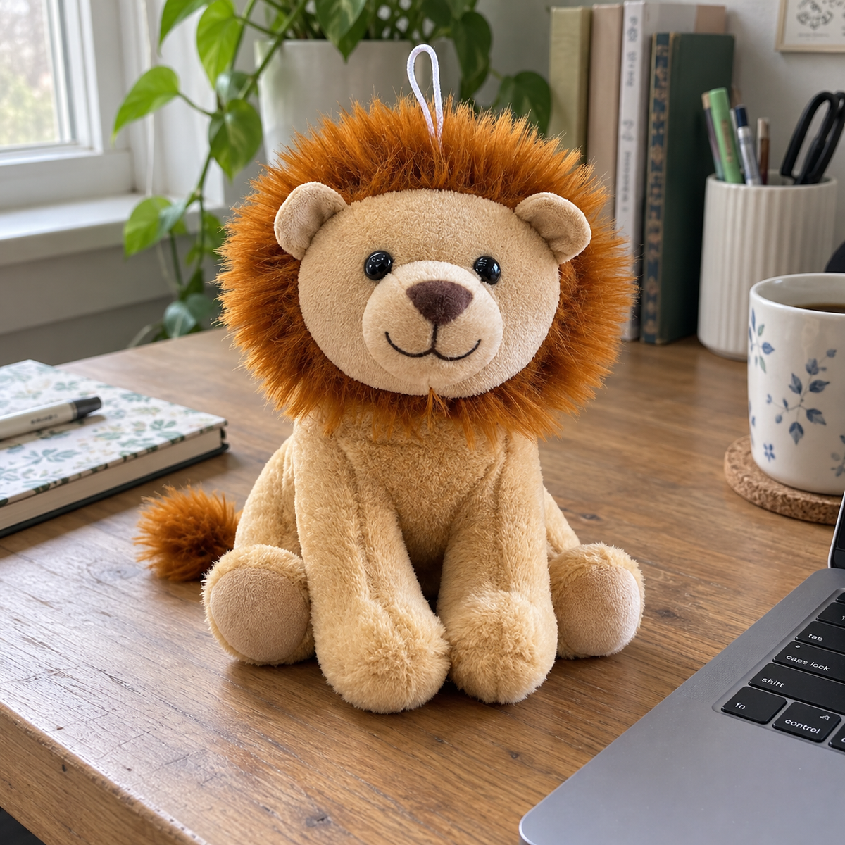 Sitting lion · 25cm in a lived-in room